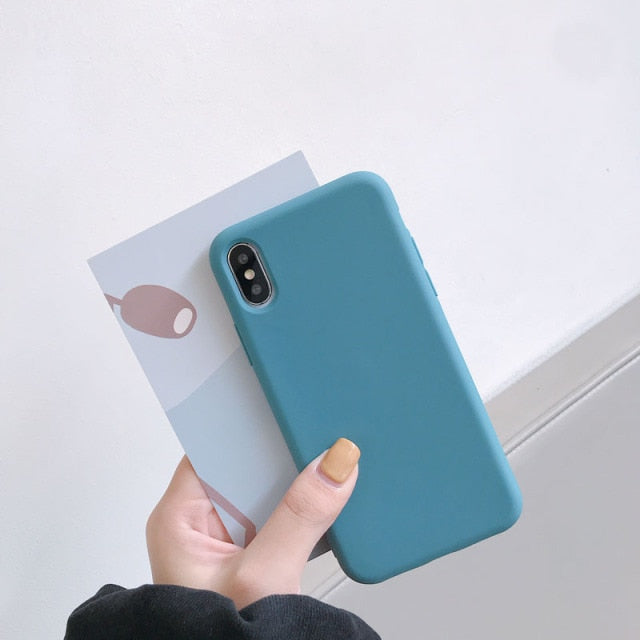 Luxury Silicone Phone Case for iPhone 11 12 Pro Max mini Soft Candy Cover for iPhone iPhone XR XS X 6 6S 7 8 Plus Cases freeshipping - Best iPhone Cases Accessories