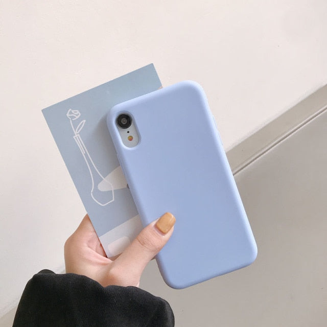 Luxury Silicone Phone Case for iPhone 11 12 Pro Max mini Soft Candy Cover for iPhone iPhone XR XS X 6 6S 7 8 Plus Cases freeshipping - Best iPhone Cases Accessories