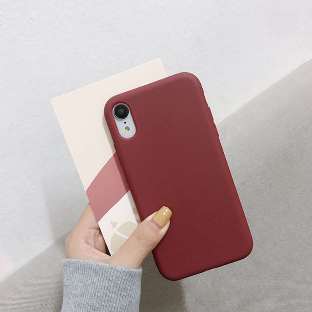 Luxury Silicone Phone Case for iPhone 11 12 Pro Max mini Soft Candy Cover for iPhone iPhone XR XS X 6 6S 7 8 Plus Cases freeshipping - Best iPhone Cases Accessories
