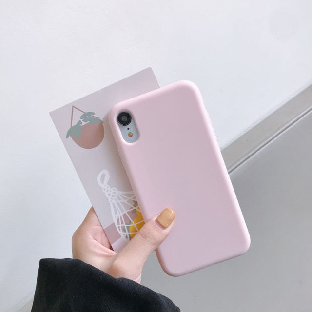 Luxury Silicone Phone Case for iPhone 11 12 Pro Max mini Soft Candy Cover for iPhone iPhone XR XS X 6 6S 7 8 Plus Cases freeshipping - Best iPhone Cases Accessories
