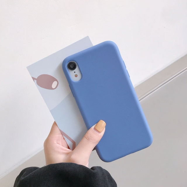 Luxury Silicone Phone Case for iPhone 11 12 Pro Max mini Soft Candy Cover for iPhone iPhone XR XS X 6 6S 7 8 Plus Cases freeshipping - Best iPhone Cases Accessories