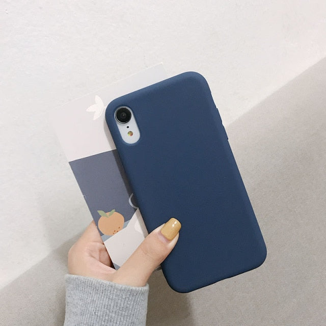 Luxury Silicone Phone Case for iPhone 11 12 Pro Max mini Soft Candy Cover for iPhone iPhone XR XS X 6 6S 7 8 Plus Cases freeshipping - Best iPhone Cases Accessories
