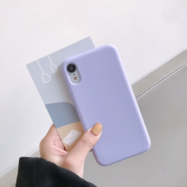 Luxury Silicone Phone Case for iPhone 11 12 Pro Max mini Soft Candy Cover for iPhone iPhone XR XS X 6 6S 7 8 Plus Cases freeshipping - Best iPhone Cases Accessories