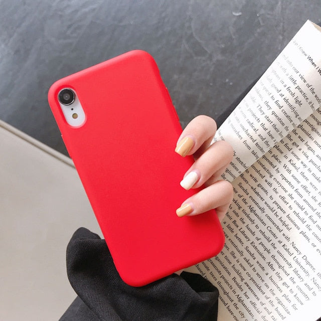 Luxury Silicone Phone Case for iPhone 11 12 Pro Max mini Soft Candy Cover for iPhone iPhone XR XS X 6 6S 7 8 Plus Cases freeshipping - Best iPhone Cases Accessories
