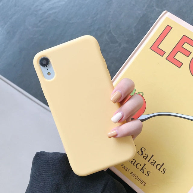 Luxury Silicone Phone Case for iPhone 11 12 Pro Max mini Soft Candy Cover for iPhone iPhone XR XS X 6 6S 7 8 Plus Cases freeshipping - Best iPhone Cases Accessories