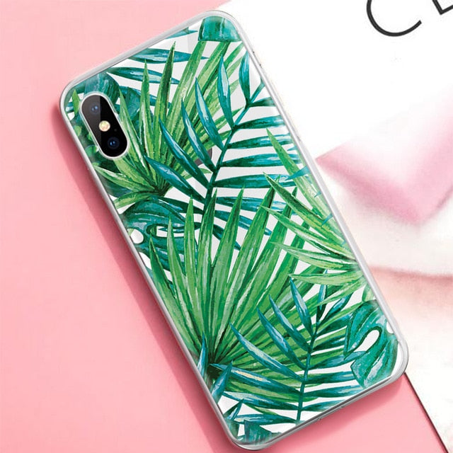 TPU Cactus Pineapple Patterned Case For iPhone X XS Max XR 7 8 6 6S Plus 10 5 S 5S SE Ultra Thin TPU Cover Phone Cases freeshipping - Best iPhone Cases Accessories