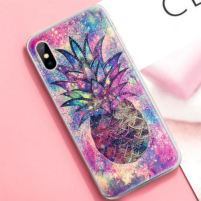 TPU Cactus Pineapple Patterned Case For iPhone X XS Max XR 7 8 6 6S Plus 10 5 S 5S SE Ultra Thin TPU Cover Phone Cases freeshipping - Best iPhone Cases Accessories