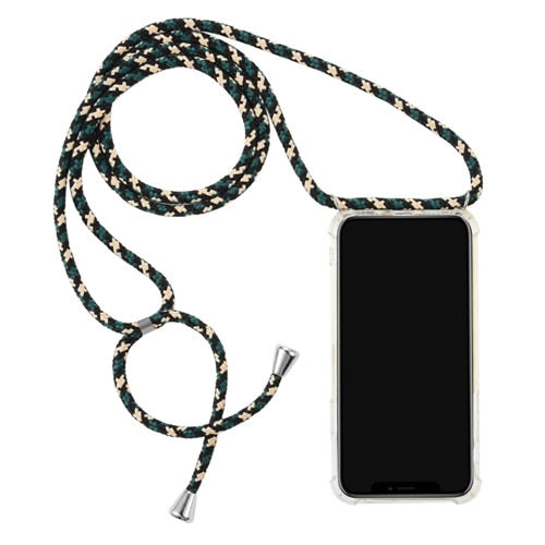 Fancy Holder/Necklace or Shoulder Strap with Clear TPU Case For iPhone freeshipping - Best iPhone Cases Accessories