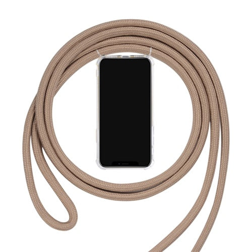 Fancy Holder/Necklace or Shoulder Strap with Clear TPU Case For iPhone freeshipping - Best iPhone Cases Accessories