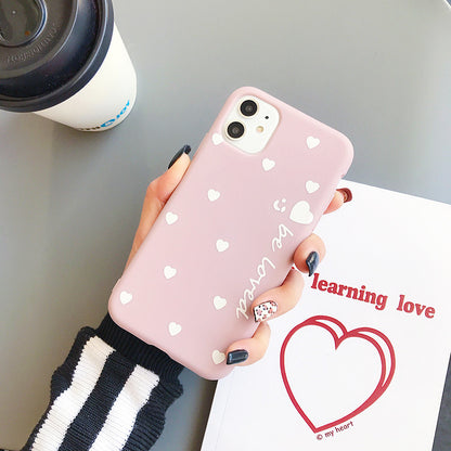 Love Heart Soft TPU iPhone Case – Cute & Colorful Back Cover for Multiple iPhone Models