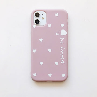 Love Heart Soft TPU iPhone Case – Cute & Colorful Back Cover for Multiple iPhone Models