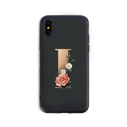 A–Z Alphabet Silicone Phone Case – Personalized TPU Back Cover for iPhone