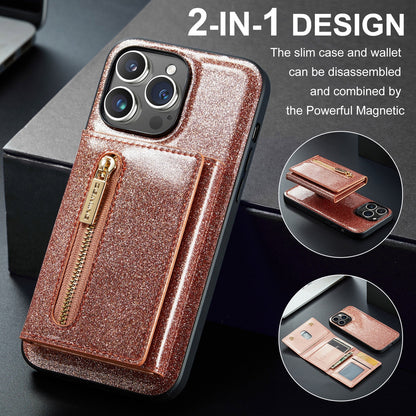 Luxury Magnetic Leather Card Holder Phone Case – Shockproof, Stand & Magnetic Suction for iPhone