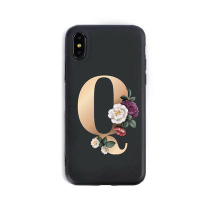 A–Z Alphabet Silicone Phone Case – Personalized TPU Back Cover for iPhone