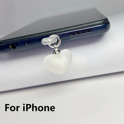Universal Heart Dust Plug for iPhone Type-C and Android