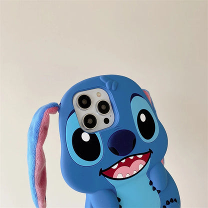 Stitch 3D Plush Ears Soft Silicone for iPhone