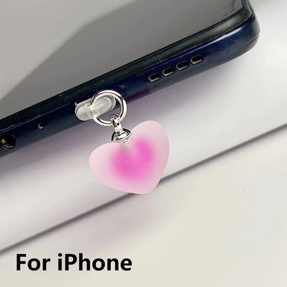 Universal Heart Dust Plug for iPhone Type-C and Android