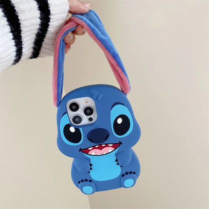 Stitch 3D Plush Ears Soft Silicone for iPhone