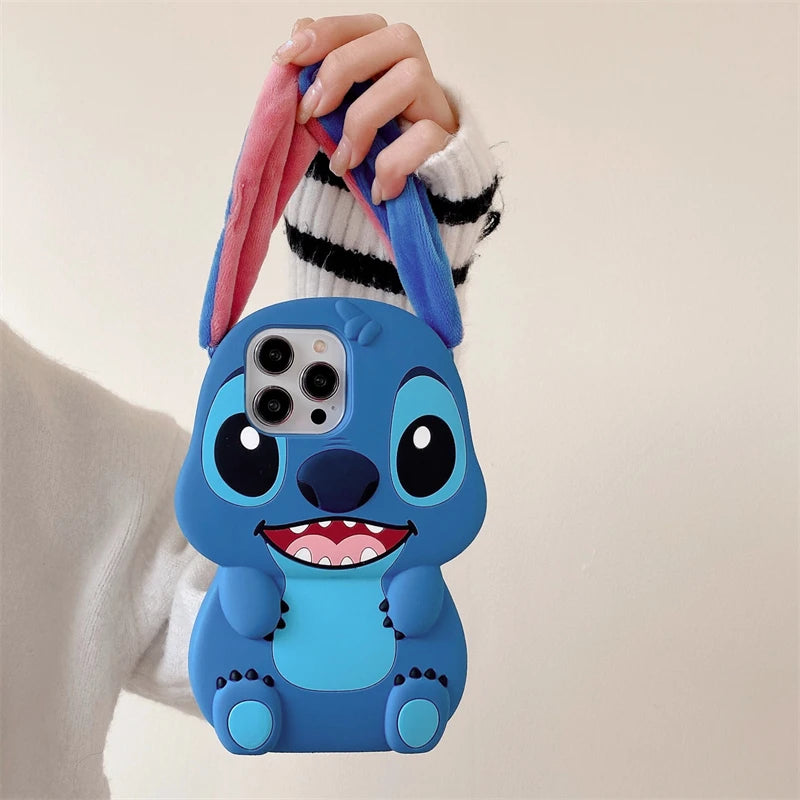 Stitch 3D Plush Ears Soft Silicone for iPhone