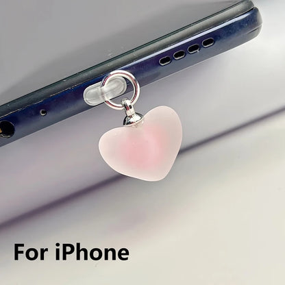 Universal Heart Dust Plug for iPhone Type-C and Android