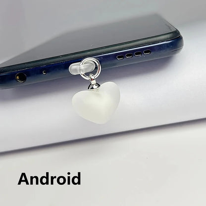 Universal Heart Dust Plug for iPhone Type-C and Android