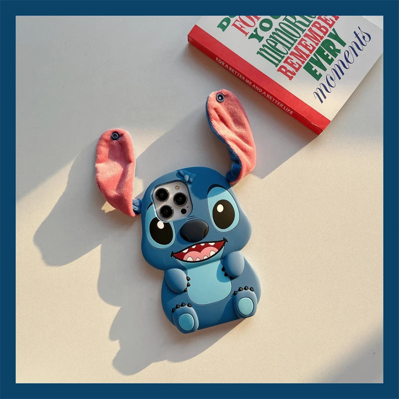 Stitch 3D Plush Ears Soft Silicone for iPhone