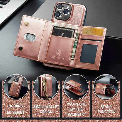 Luxury Magnetic Leather Card Holder Phone Case – Shockproof, Stand & Magnetic Suction for iPhone