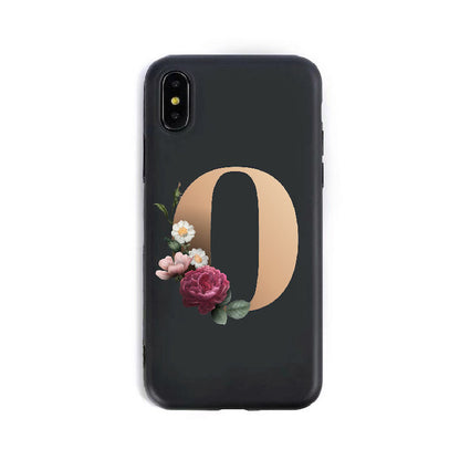 A–Z Alphabet Silicone Phone Case – Personalized TPU Back Cover for iPhone