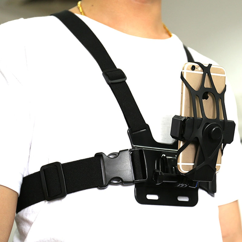 Adjustable Phone Clip Holder with Chest Belt Head Strap for Mobile Phone freeshipping - Best iPhone Cases Accessories