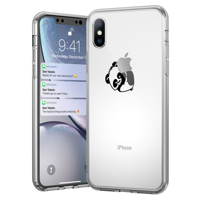 Clear Cute Cartoon Animal iPhone Case Soft TPU freeshipping - Best iPhone Cases Accessories