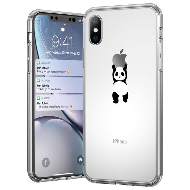 Clear Cute Cartoon Animal iPhone Case Soft TPU freeshipping - Best iPhone Cases Accessories