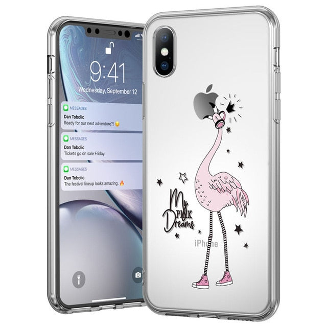 Clear Cute Cartoon Animal iPhone Case Soft TPU freeshipping - Best iPhone Cases Accessories