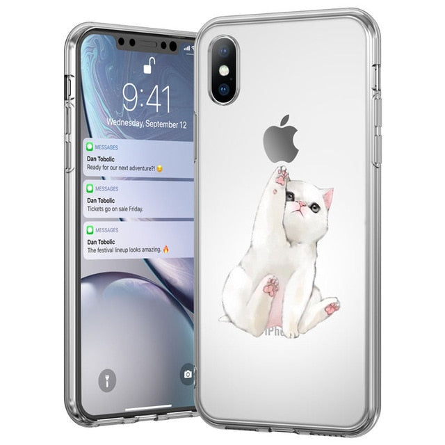 Clear Cute Cartoon Animal iPhone Case Soft TPU freeshipping - Best iPhone Cases Accessories