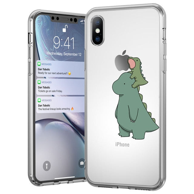 Clear Cute Cartoon Animal iPhone Case Soft TPU freeshipping - Best iPhone Cases Accessories