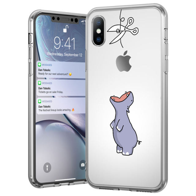 Clear Cute Cartoon Animal iPhone Case Soft TPU freeshipping - Best iPhone Cases Accessories