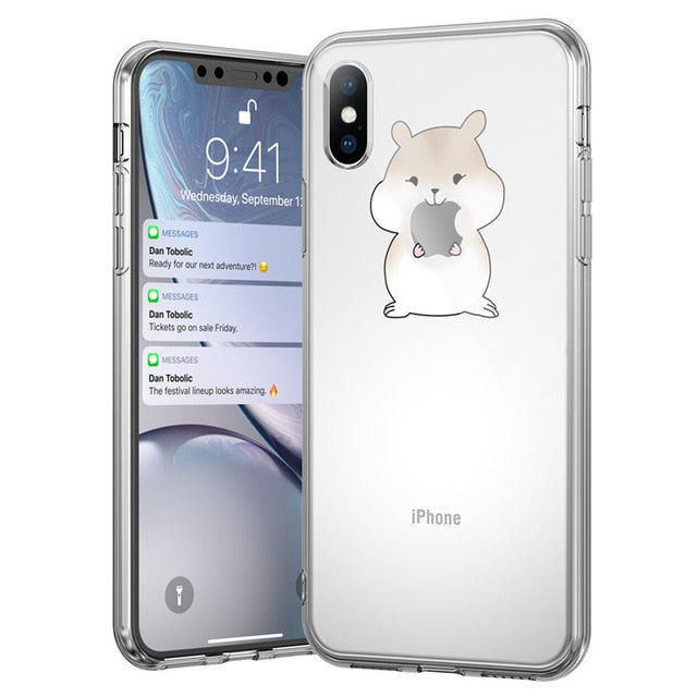 Clear Cute Cartoon Animal iPhone Case Soft TPU freeshipping - Best iPhone Cases Accessories
