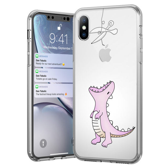 Clear Cute Cartoon Animal iPhone Case Soft TPU freeshipping - Best iPhone Cases Accessories