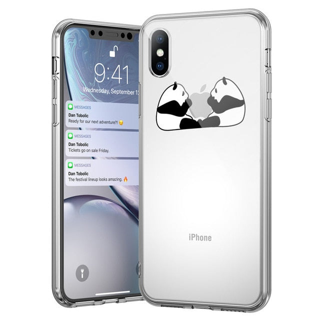 Clear Cute Cartoon Animal iPhone Case Soft TPU freeshipping - Best iPhone Cases Accessories