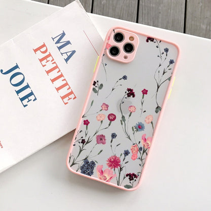 Hand Painted Phone Case For iphone X XS MAX XR Flower Cover Hard Shockproof Case For iPhone 6s 7 8 Plus SE 2 13 12 11 pro MAX freeshipping - Best iPhone Cases Accessories