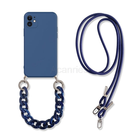 Marble Crossbody Lanyard Bracelet Necklace Chain Case For iphone 12 11 mini xs xr x pro max 5s se 7 8 6 plus Soft Tpu Back Cover freeshipping - Best iPhone Cases Accessories