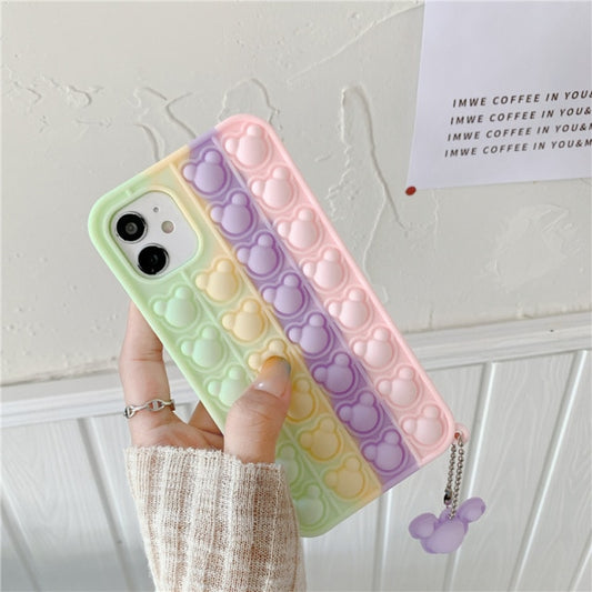 Bubble Push Bear Case Soft Shockproof Back Cover iPhone 12 and below freeshipping - Best iPhone Cases Accessories