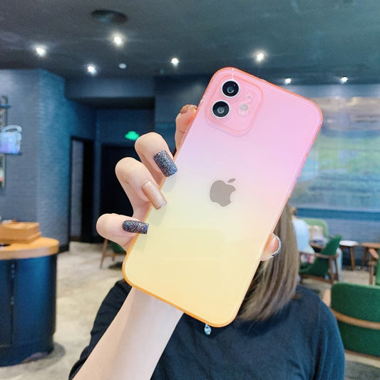 Gradient Silicone Soft Case For iPhone 11 12 Mini Pro Xs Max X Xr Ultra Thin Clear Case For iPhone Se 2020 7 8 6s 6 Plus Cover freeshipping - Best iPhone Cases Accessories