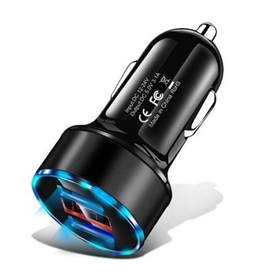 USB Car Charger Fast Charging Dual USB Adapter 3.1A Cigarette Lighter Socket for Iphone Samsung Mobile Phones Car Accessories freeshipping - Best iPhone Cases Accessories