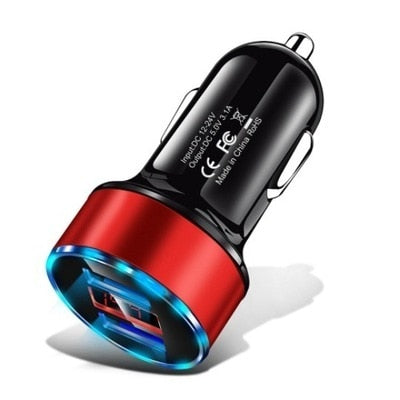 USB Car Charger Fast Charging Dual USB Adapter 3.1A Cigarette Lighter Socket for Iphone Samsung Mobile Phones Car Accessories freeshipping - Best iPhone Cases Accessories