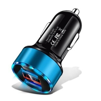 USB Car Charger Fast Charging Dual USB Adapter 3.1A Cigarette Lighter Socket for Iphone Samsung Mobile Phones Car Accessories freeshipping - Best iPhone Cases Accessories