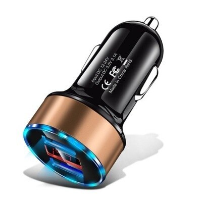 USB Car Charger Fast Charging Dual USB Adapter 3.1A Cigarette Lighter Socket for Iphone Samsung Mobile Phones Car Accessories freeshipping - Best iPhone Cases Accessories