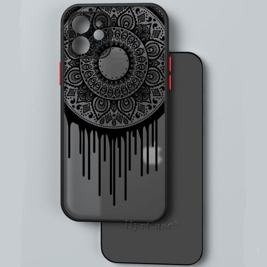 Black Lotus Floral and Feather Print Lace Flower Case For iPhone with Hard Matte Cover freeshipping - Best iPhone Cases Accessories
