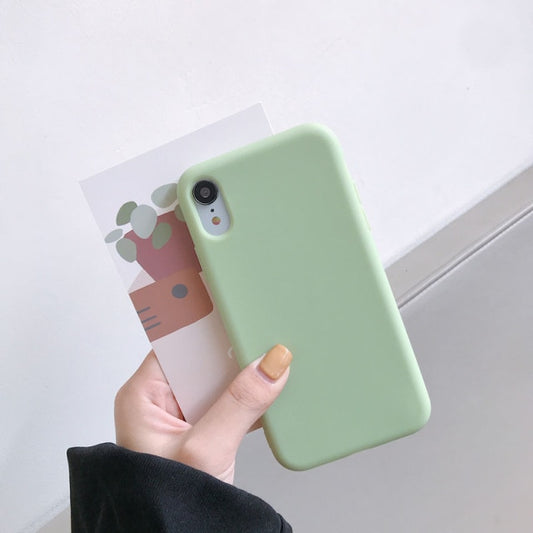 Luxury Silicone Phone Case for iPhone 11 12 Pro Max mini Soft Candy Cover for iPhone iPhone XR XS X 6 6S 7 8 Plus Cases freeshipping - Best iPhone Cases Accessories